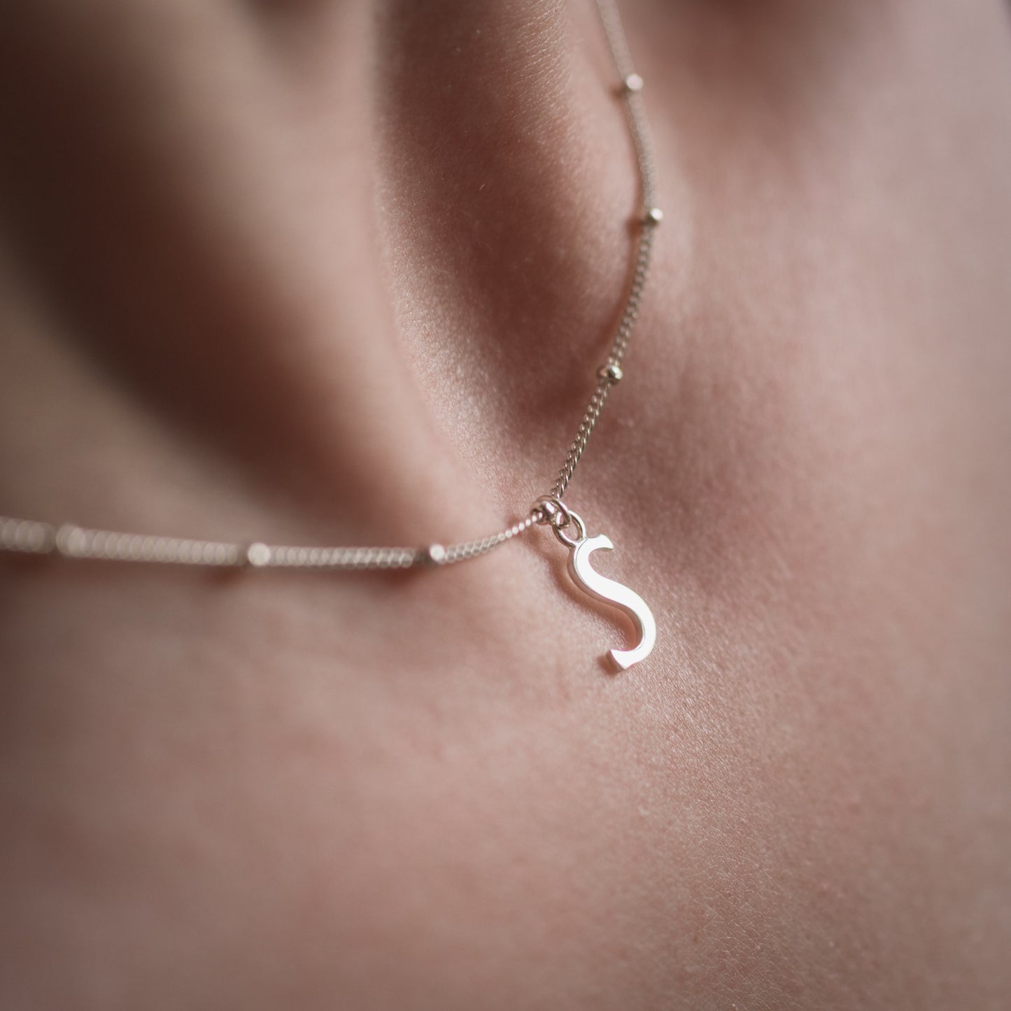 Custom Art Nouveau Letter Necklace